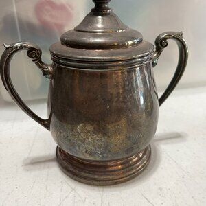 ANTIQUE F.S.Co SILVER SILVERPLATE POTPOURRI HOLDER